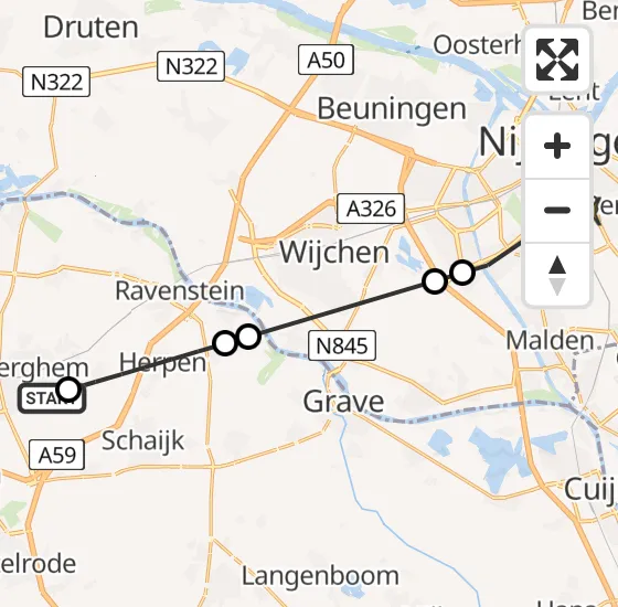 Vlucht Traumahelikopter PH-LLN van Berghem naar Radboud Universitair Medisch Centrum op woensdag 24 juli 2024 19:31