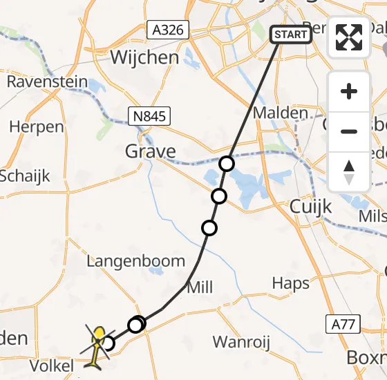 Vlucht Traumahelikopter PH-LLN van Radboud Universitair Medisch Centrum naar Vliegbasis Volkel op woensdag 24 juli 2024 20:02