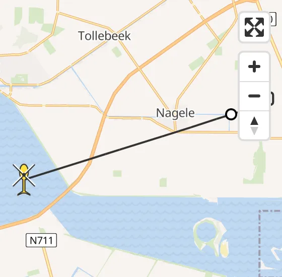 Vlucht Traumahelikopter PH-DOC van Schokland naar Swifterbant op donderdag 25 juli 2024 13:49