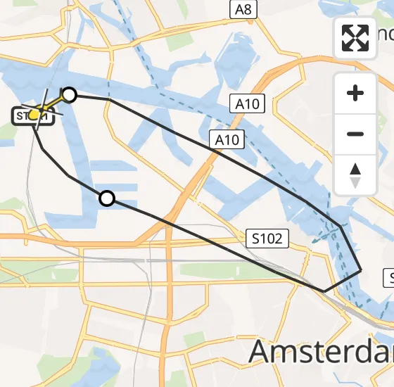 Vlucht Traumahelikopter PH-DOC van Amsterdam Heliport naar Amsterdam Heliport op donderdag 25 juli 2024 15:51