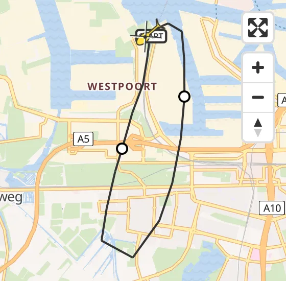 Vlucht Traumahelikopter PH-DOC van Amsterdam Heliport naar Amsterdam Heliport op donderdag 25 juli 2024 18:04