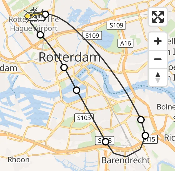 Vlucht Traumahelikopter PH-UMC van Rotterdam The Hague Airport naar Rotterdam The Hague Airport op vrijdag 26 juli 2024 0:23