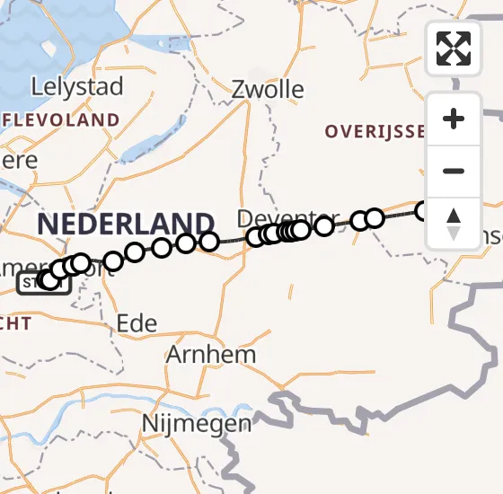 Vlucht Politiehelikopter PH-PXD van Leusden naar Ambt Delden op vrijdag 26 juli 2024 11:57