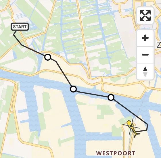 Vlucht Traumahelikopter PH-DOC van Assendelft naar Amsterdam Heliport op vrijdag 26 juli 2024 21:58