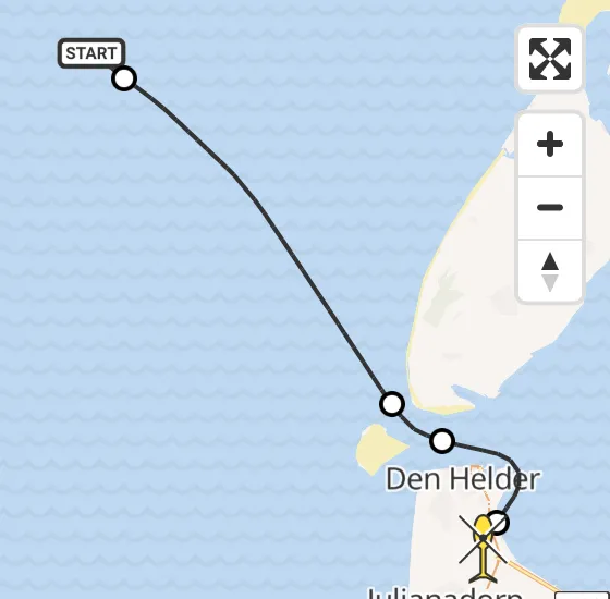 Vlucht Kustwachthelikopter PH-SAR van  naar Vliegveld De Kooy op zaterdag 27 juli 2024 10:55