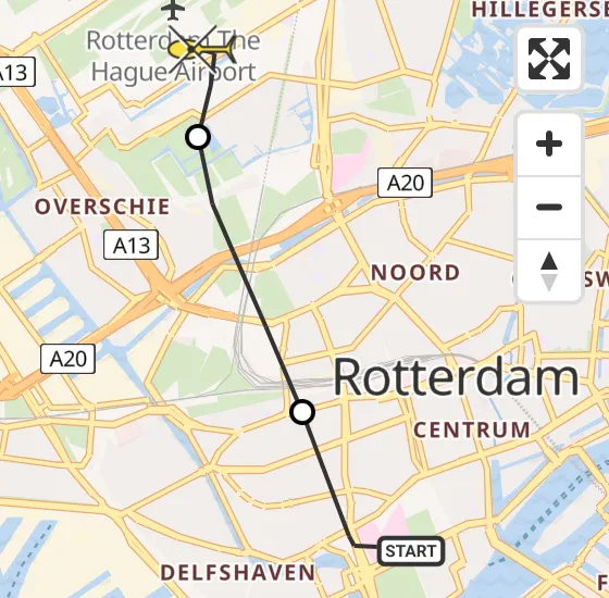 Vlucht Traumahelikopter PH-UMC van Erasmus MC naar Rotterdam The Hague Airport op zaterdag 27 juli 2024 17:34