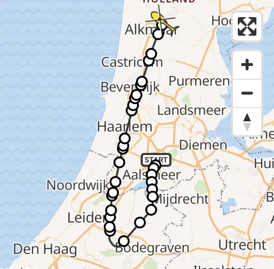 Vlucht Traumahelikopter PH-UMC van Luchthaven Schiphol naar Heerhugowaard op zaterdag 27 juli 2024 18:44