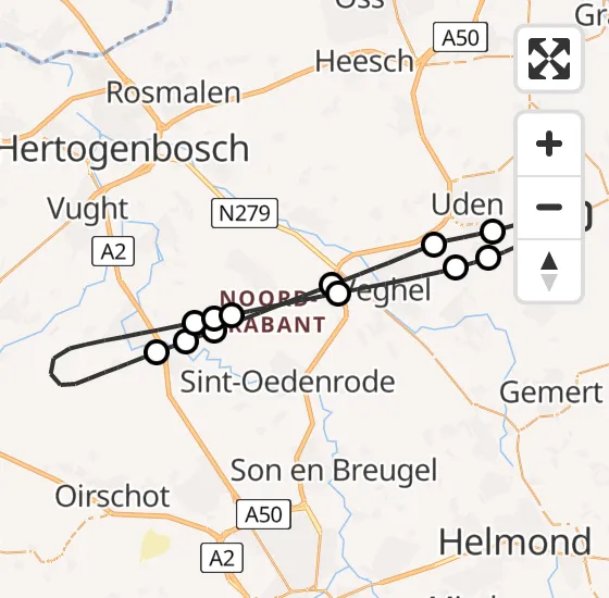 Vlucht Traumahelikopter PH-LLN van Vliegbasis Volkel naar Vliegbasis Volkel op zaterdag 27 juli 2024 21:09