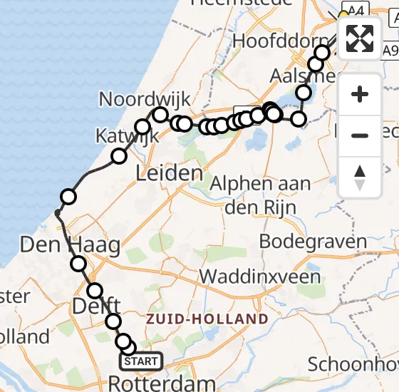 Vlucht Politiehelikopter PH-PXD van Rotterdam The Hague Airport naar Schiphol op zaterdag 27 juli 2024 21:52