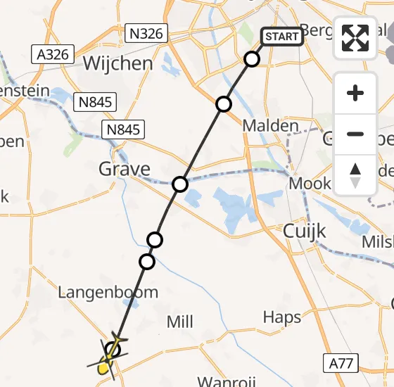 Vlucht Traumahelikopter PH-LLN van Radboud Universitair Medisch Centrum naar Odiliapeel op zondag 28 juli 2024 13:45