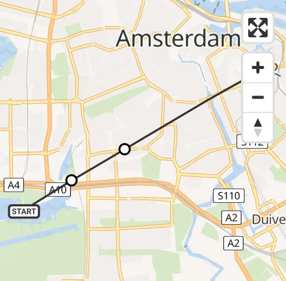 Vlucht Politiehelikopter PH-PXA van Amsterdam naar Amsterdam op zondag 28 juli 2024 15:41