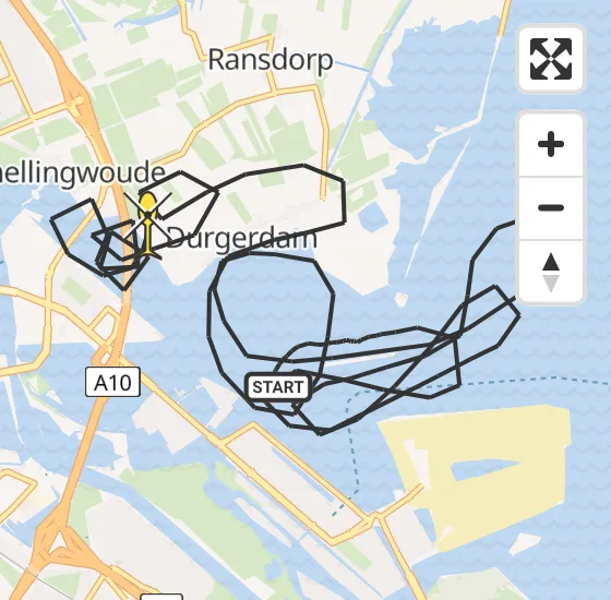 Vlucht Kustwachthelikopter PH-SAR van Amsterdam naar Amsterdam op zondag 28 juli 2024 16:17