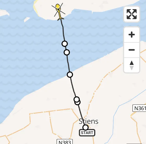 Vlucht Ambulancehelikopter PH-HOW van Koarnjum naar Ballum op zondag 28 juli 2024 17:30