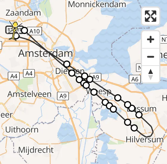 Vlucht Traumahelikopter PH-DOC van Amsterdam Heliport naar Amsterdam Heliport op maandag 29 juli 2024 13:08