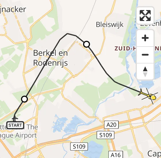 Vlucht Politiehelikopter PH-PXB van Rotterdam The Hague Airport naar Rotterdam op maandag 29 juli 2024 17:47