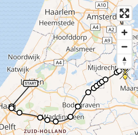 Vlucht Politiehelikopter PH-PXB van Leiden naar Nieuwersluis op maandag 29 juli 2024 20:41