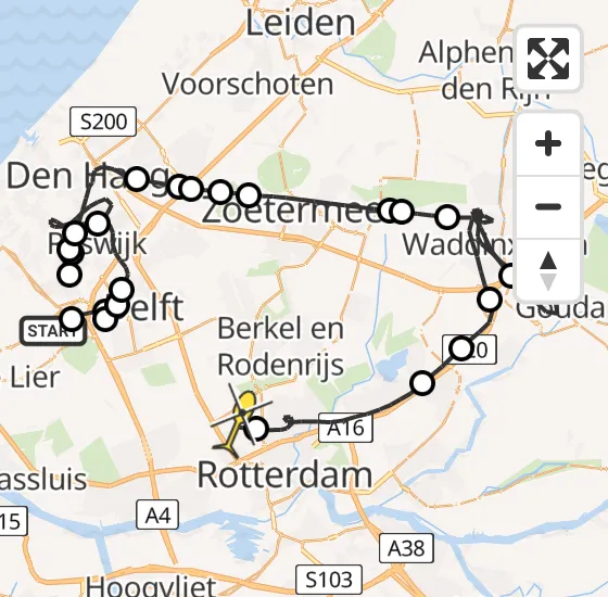 Vlucht Politiehelikopter PH-PXF van Schipluiden naar Rotterdam The Hague Airport op dinsdag 30 juli 2024 11:43