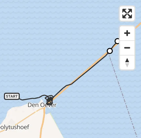 Vlucht Kustwachthelikopter PH-SAR van Den Oever naar Harlingen op dinsdag 30 juli 2024 14:57