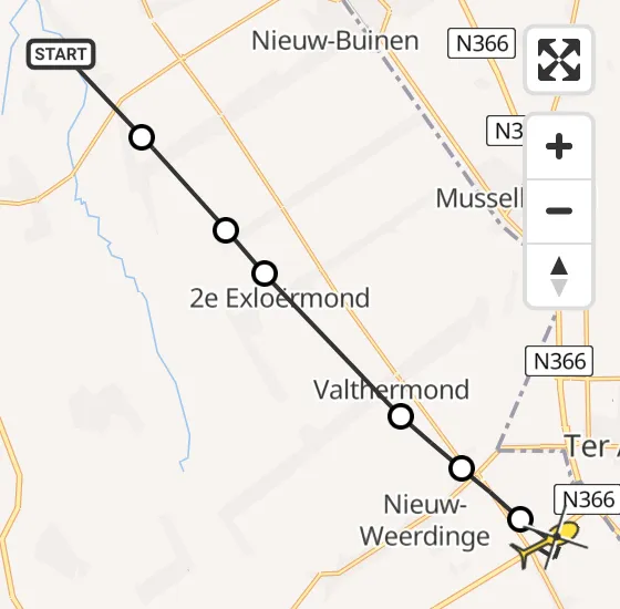 Vlucht Traumahelikopter PH-MAA van Bronnegerveen naar Roswinkel op dinsdag 30 juli 2024 18:38
