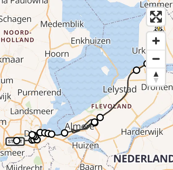 Vlucht Politiehelikopter PH-PXF van Schiphol naar Bant op dinsdag 30 juli 2024 19:40