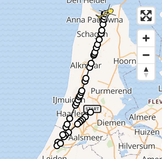Vlucht Traumahelikopter PH-DOC van Amsterdam Heliport naar Westerland op woensdag 31 juli 2024 0:35