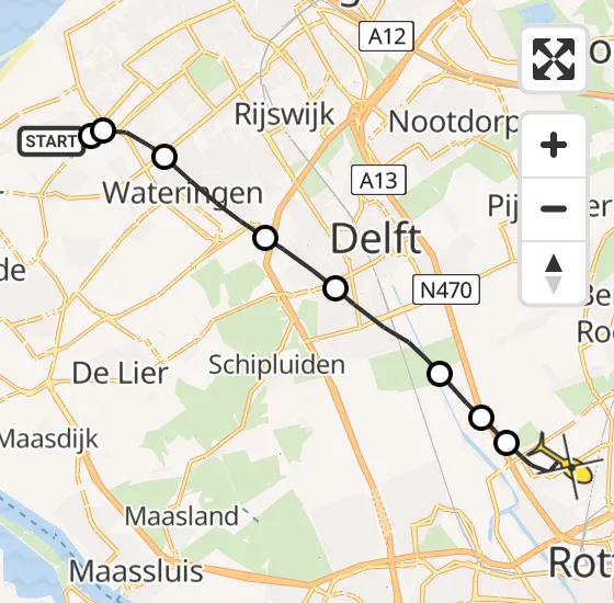 Vlucht Politiehelikopter PH-PXE van Den Haag naar Rotterdam The Hague Airport op woensdag 31 juli 2024 11:24