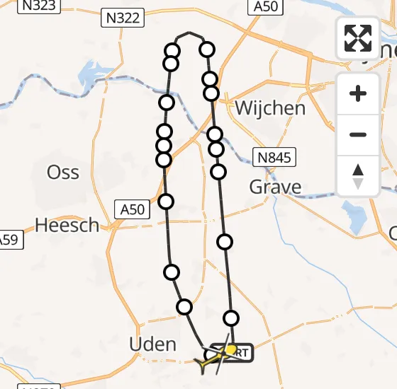Vlucht Traumahelikopter PH-LLN van Vliegbasis Volkel naar Vliegbasis Volkel op woensdag 31 juli 2024 15:43