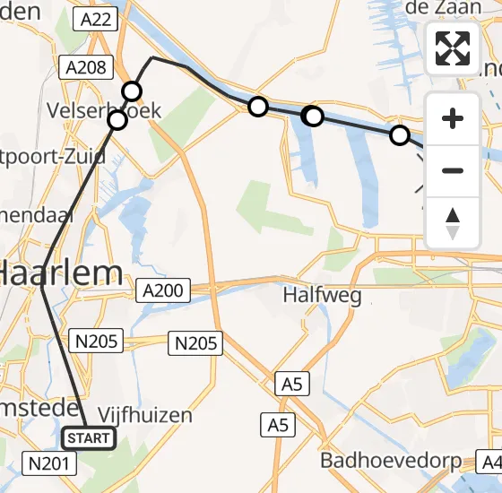 Vlucht Traumahelikopter PH-DOC van Haarlem naar Amsterdam Heliport op woensdag 31 juli 2024 16:32