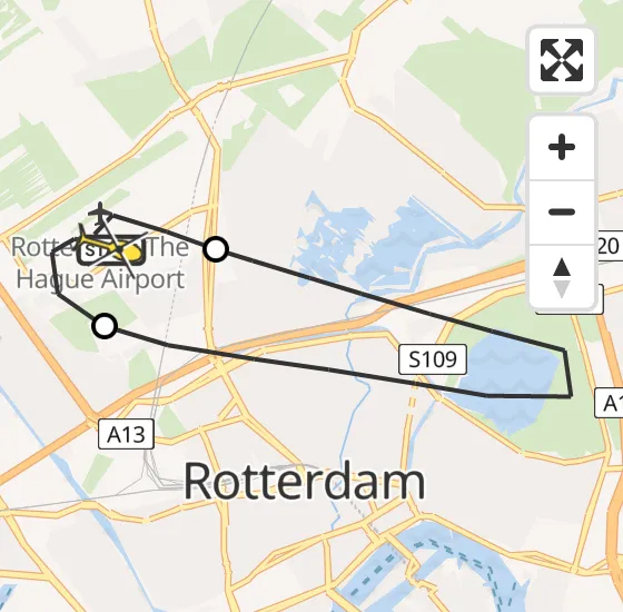 Vlucht Traumahelikopter PH-UMC van Rotterdam The Hague Airport naar Rotterdam The Hague Airport op woensdag 31 juli 2024 21:23