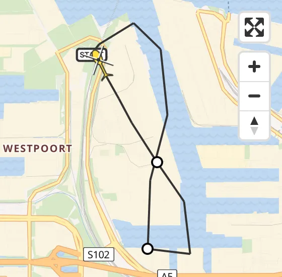 Vlucht Traumahelikopter PH-DOC van Amsterdam Heliport naar Amsterdam Heliport op woensdag 31 juli 2024 23:11