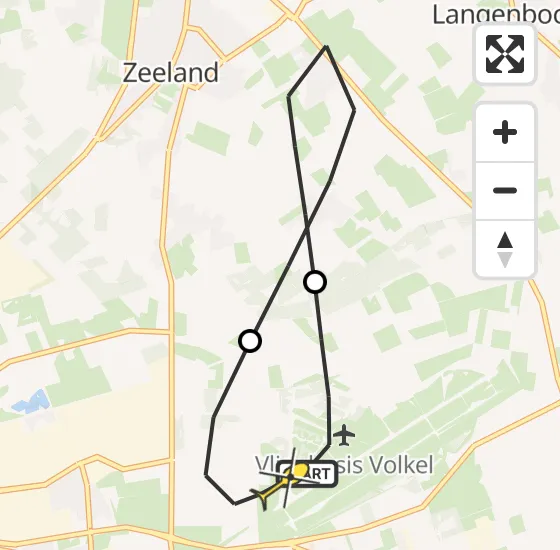 Vlucht Traumahelikopter PH-LLN van Vliegbasis Volkel naar Vliegbasis Volkel op donderdag 1 augustus 2024 12:16