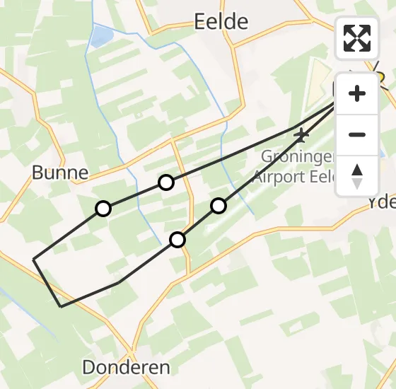 Vlucht Traumahelikopter PH-MAA van Groningen Airport Eelde naar Groningen Airport Eelde op donderdag 1 augustus 2024 12:21