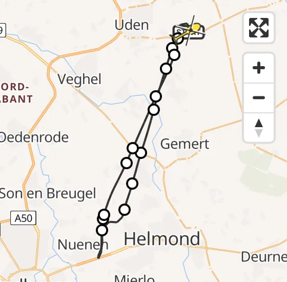 Vlucht Traumahelikopter PH-LLN van Vliegbasis Volkel naar Vliegbasis Volkel op donderdag 1 augustus 2024 12:24