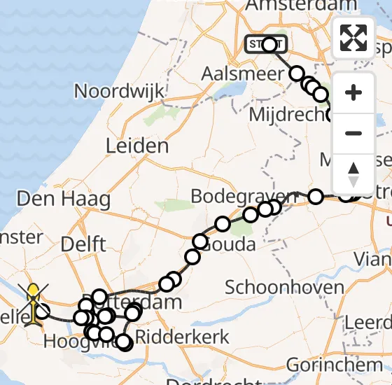 Vlucht Politiehelikopter PH-PXF van Schiphol naar Maassluis op donderdag 1 augustus 2024 13:00