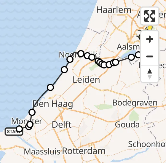 Vlucht Politiehelikopter PH-PXF van Hoek van Holland naar Schiphol op donderdag 1 augustus 2024 13:56