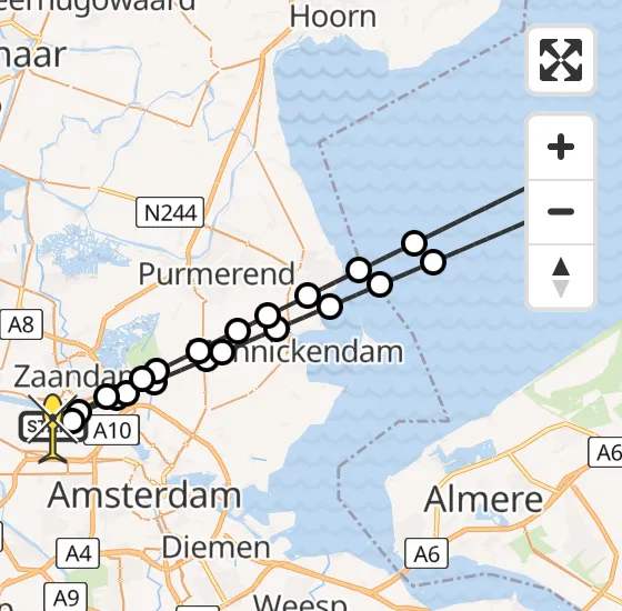 Vlucht Traumahelikopter PH-DOC van Amsterdam Heliport naar Amsterdam Heliport op donderdag 1 augustus 2024 16:23