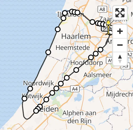 Vlucht Traumahelikopter PH-DOC van Amsterdam Heliport naar Amsterdam Heliport op donderdag 1 augustus 2024 18:09