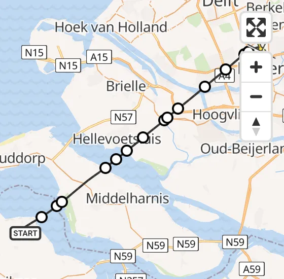 Vlucht Traumahelikopter PH-UMC van Zonnemaire naar Rotterdam The Hague Airport op donderdag 1 augustus 2024 19:22