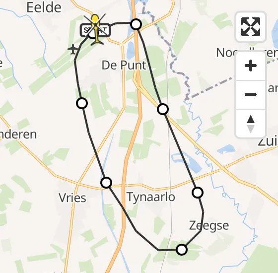 Vlucht Traumahelikopter PH-MAA van Groningen Airport Eelde naar Groningen Airport Eelde op vrijdag 2 augustus 2024 0:13