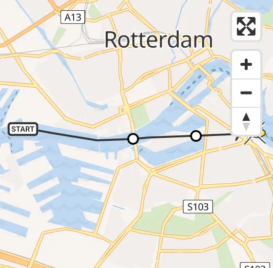 Vlucht Politiehelikopter PH-PXB van Rotterdam naar Rotterdam op vrijdag 2 augustus 2024 10:28
