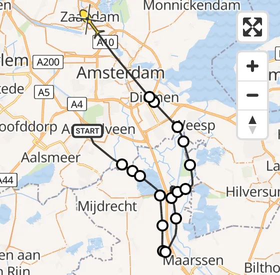 Vlucht Politiehelikopter PH-PXY van Amstelveen naar Zaandam op vrijdag 2 augustus 2024 11:08