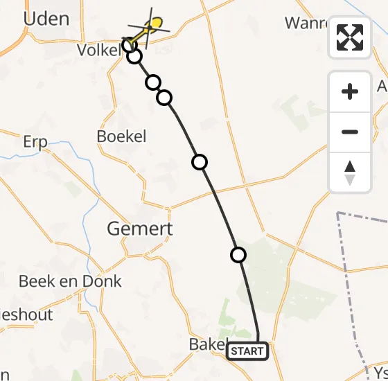 Vlucht Traumahelikopter PH-LLN van Milheeze naar Vliegbasis Volkel op vrijdag 2 augustus 2024 11:45