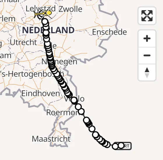Vlucht Traumahelikopter PH-TTR van Sankt Augustin naar Lelystad Airport op vrijdag 2 augustus 2024 13:42