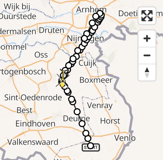 Vlucht Traumahelikopter PH-LLN van Beringe naar Vliegbasis Volkel op vrijdag 2 augustus 2024 18:16