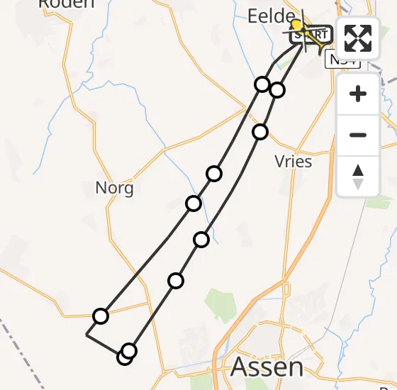 Vlucht Traumahelikopter PH-MAA van Groningen Airport Eelde naar Groningen Airport Eelde op vrijdag 2 augustus 2024 19:59