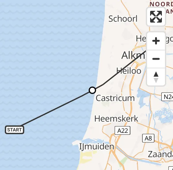 Vlucht Politiehelikopter PH-PXY van  naar Heerhugowaard op vrijdag 2 augustus 2024 21:24