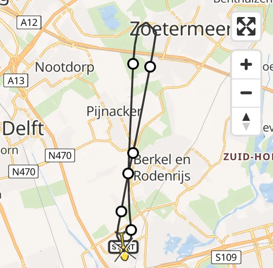 Vlucht Traumahelikopter PH-UMC van Rotterdam The Hague Airport naar Rotterdam The Hague Airport op zaterdag 3 augustus 2024 8:21