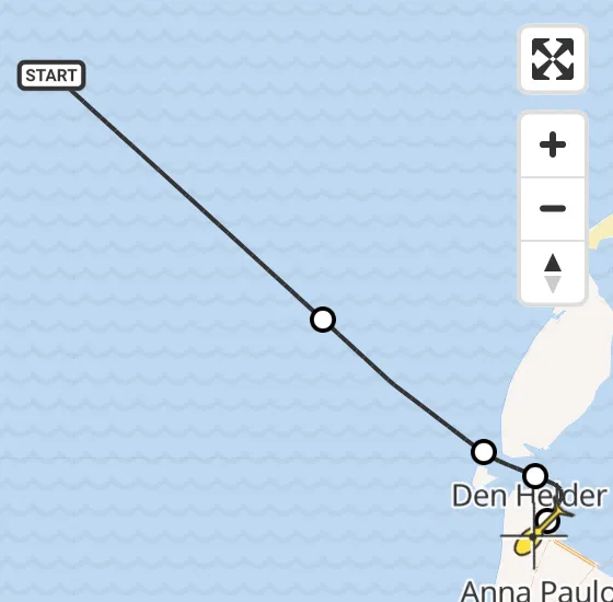 Vlucht Kustwachthelikopter PH-SAR van  naar Vliegveld De Kooy op zaterdag 3 augustus 2024 11:21