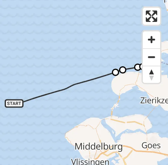 Vlucht Kustwachthelikopter PH-NCG van  naar Ouddorp op zaterdag 3 augustus 2024 11:29