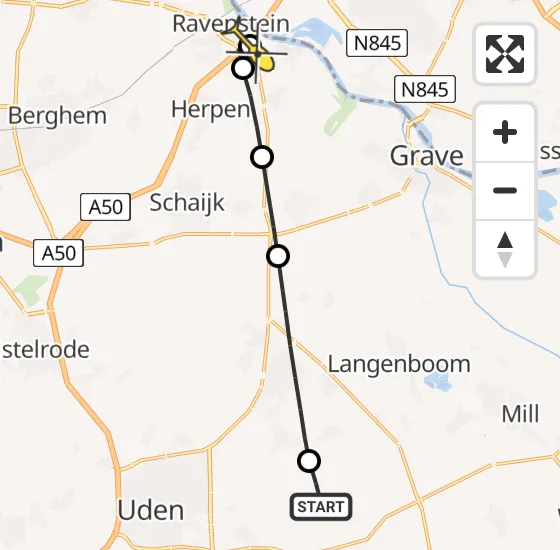 Vlucht Traumahelikopter PH-LLN van Vliegbasis Volkel naar Neerloon op zaterdag 3 augustus 2024 12:58